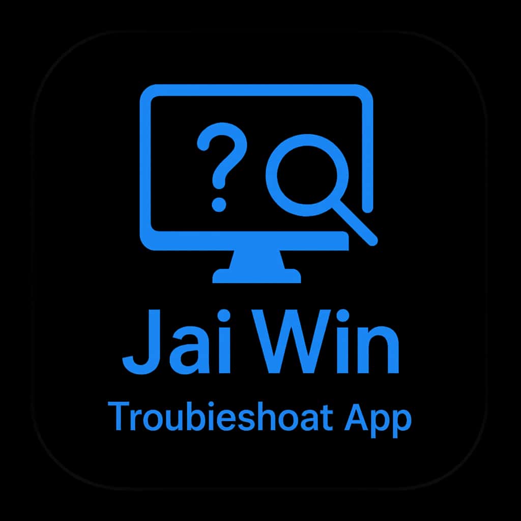 An icon representing the troubleshooting guide for Jai Win app.