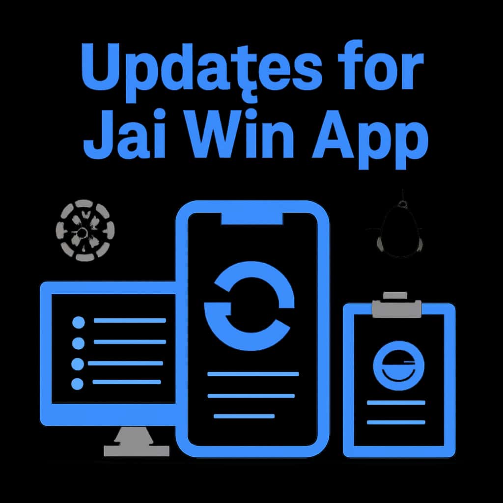 An educational diagram detailing the updates process for the Jai Win App.
